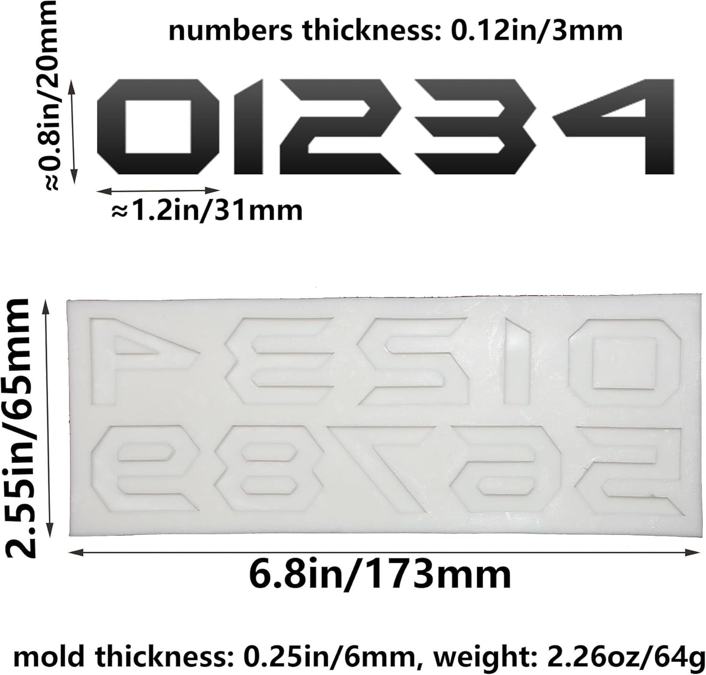 Stylish English Alphabets/Letters & Numbers Silicone Molds For Fondant Cake, Gum paste, Chocolate, DIY Cake Decorations (Angular)