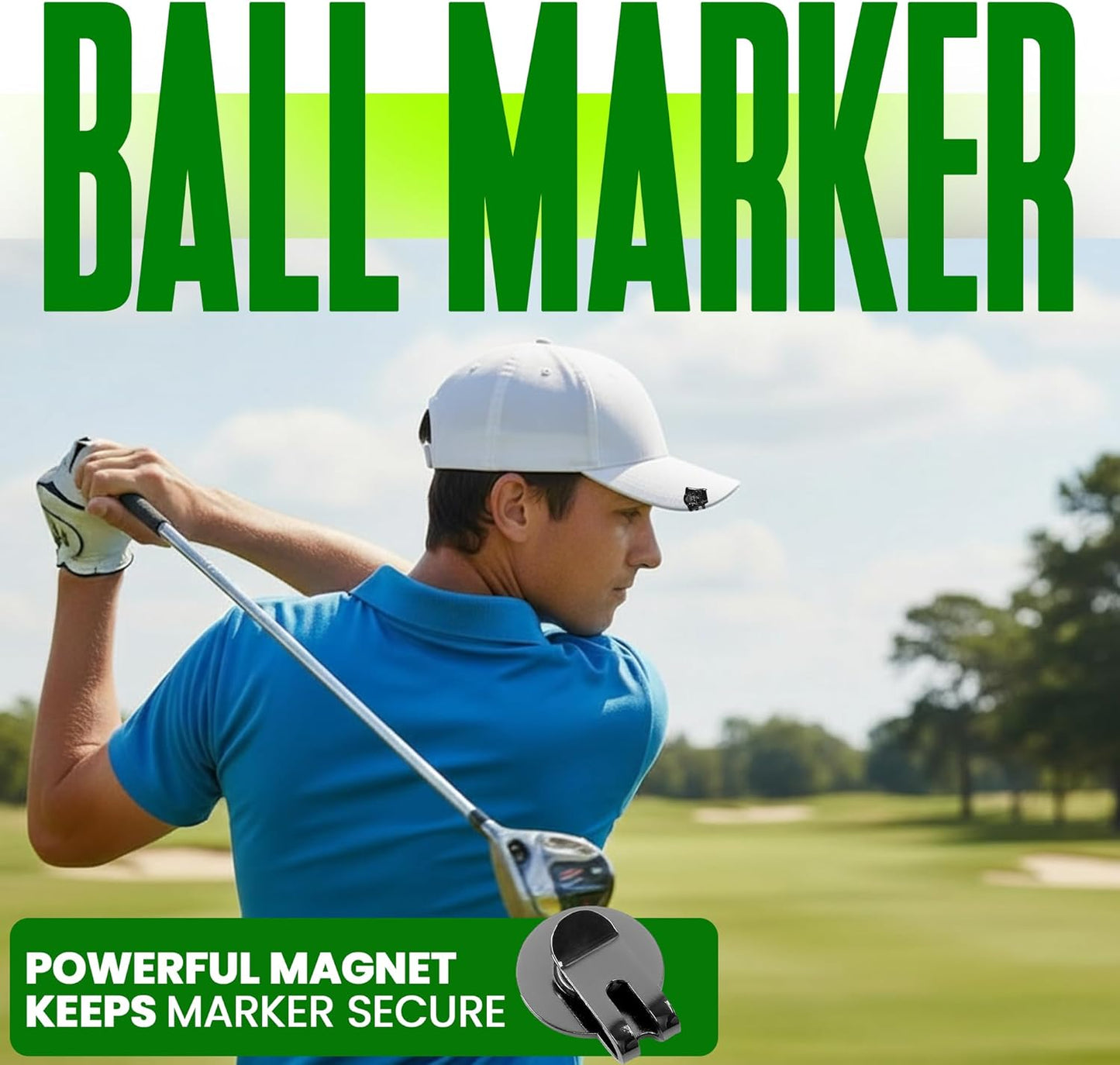 K9King Funny Golf Ball Marker with Magnetic Hat Clip – Unique Durable Enamel Ball Marker – Enhanced Golfing Fun Waterproof Scratch Free Golf Accessories and Gifts for Golfers