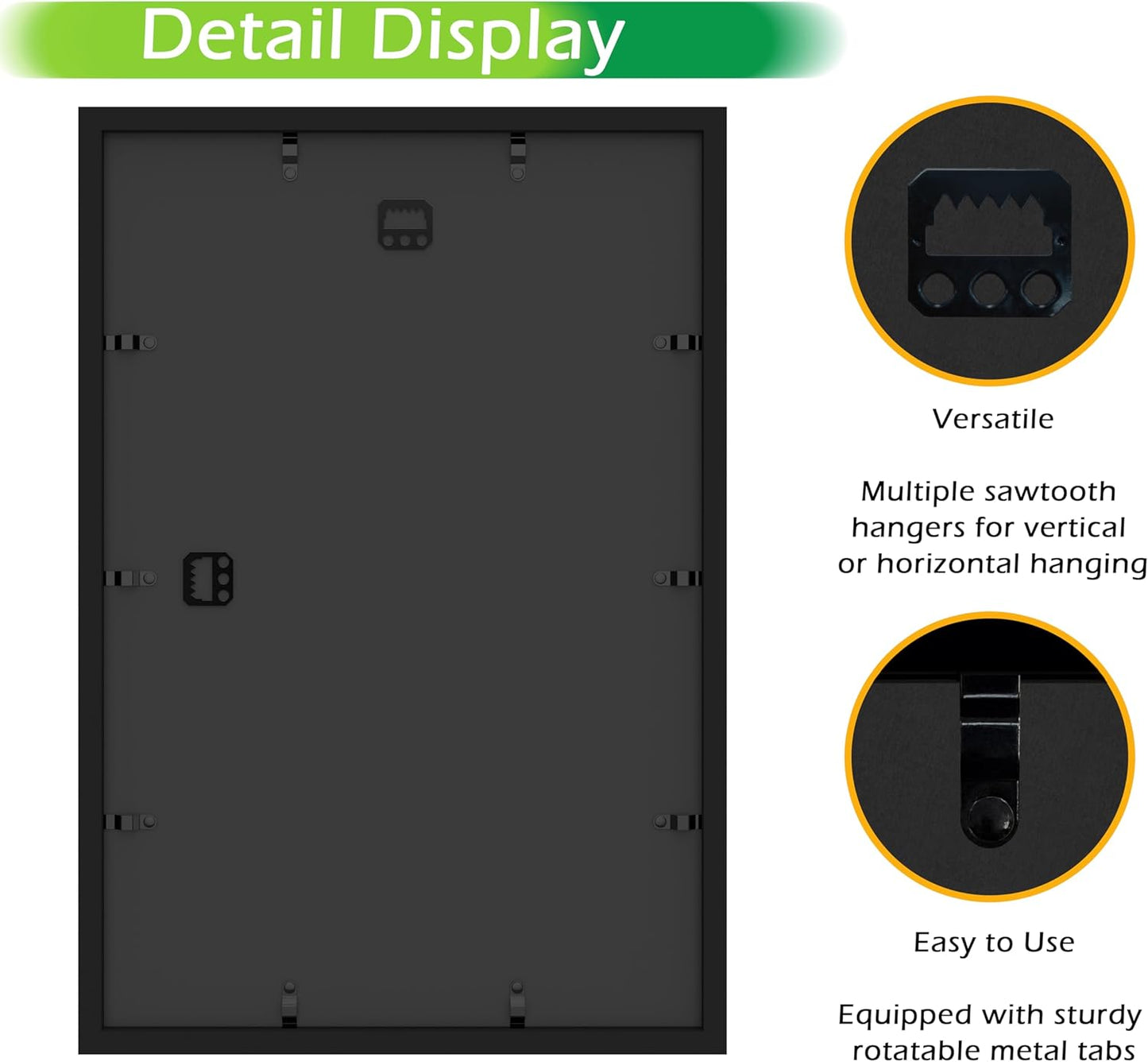 FrameWorks 12" x 18" Black Wooden Shadow Box Frame – Soft Felt Back, Tempered Glass, and Included Elegant White Ball Push Pins
