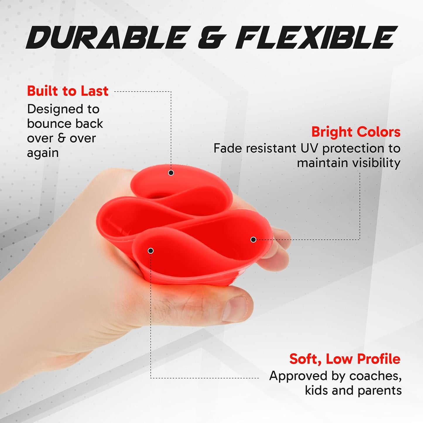 Pro Disc Cones (Set of 50) - Agility Soccer Cones with Carry Bag and Holder for Sports Training, Football, Basketball, Coaching, Practice Equipment, Kids - Includes 15 Best Cone Drills Book