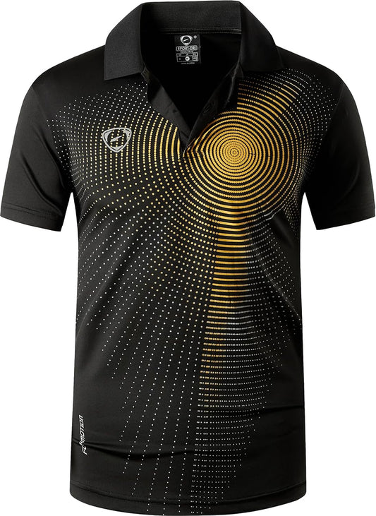 jeansian Men's Sport Outdoor Quick Dry Fit Short Sleeves Polo Tee Shirt Tshirt T-Shirt Tops Golf Tennis Bowling LSL195