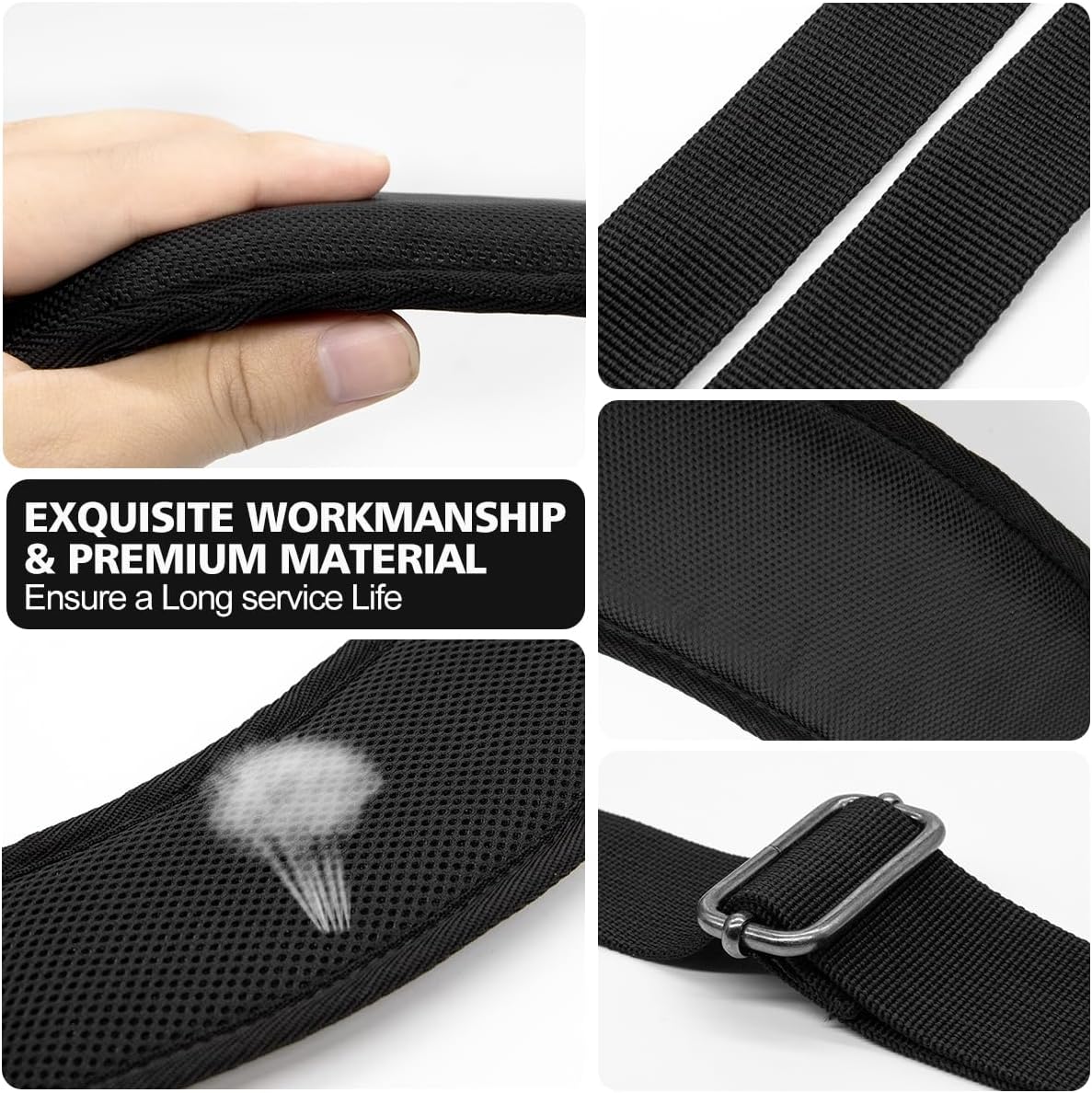 barudan golf Bag Strap Replacement Universal Single Shoulder Strap fits for All Brand Golf Bags (Black)