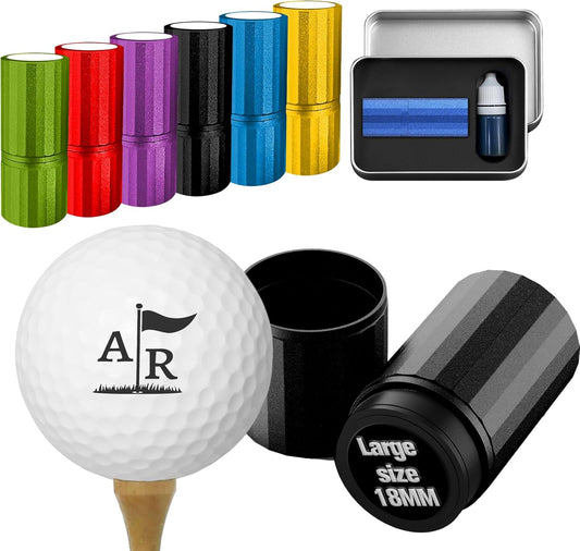 ONFAON Custom Golf Ball Stamp, Personalized Name Golf Ball Marker Stamp with Monogram Logo, Reusable Inking Customized Golf Stamper Accessories Gifts for Golfers