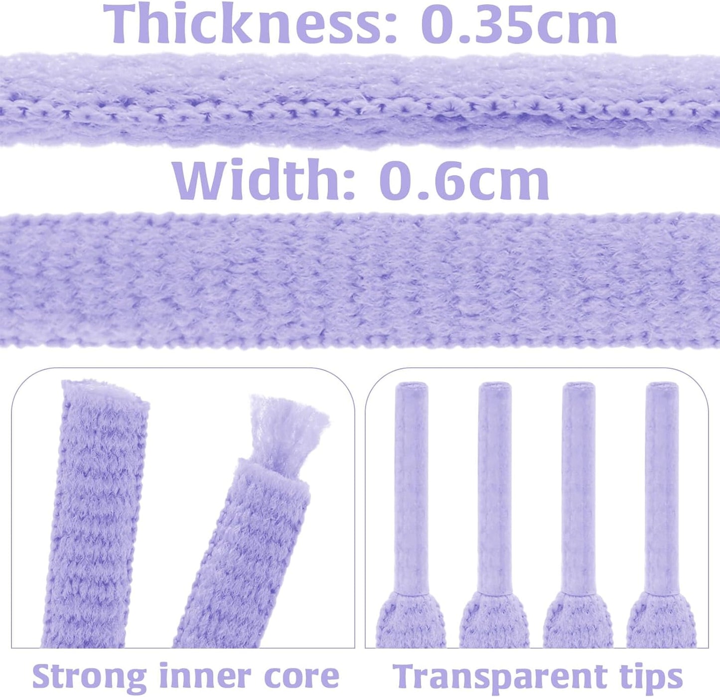 DELELE 2Pair Oval Shoes laces 42 Colors Half Round 1/4" Athletic ShoeLaces for Sport/Running Shoes Shoe Strings