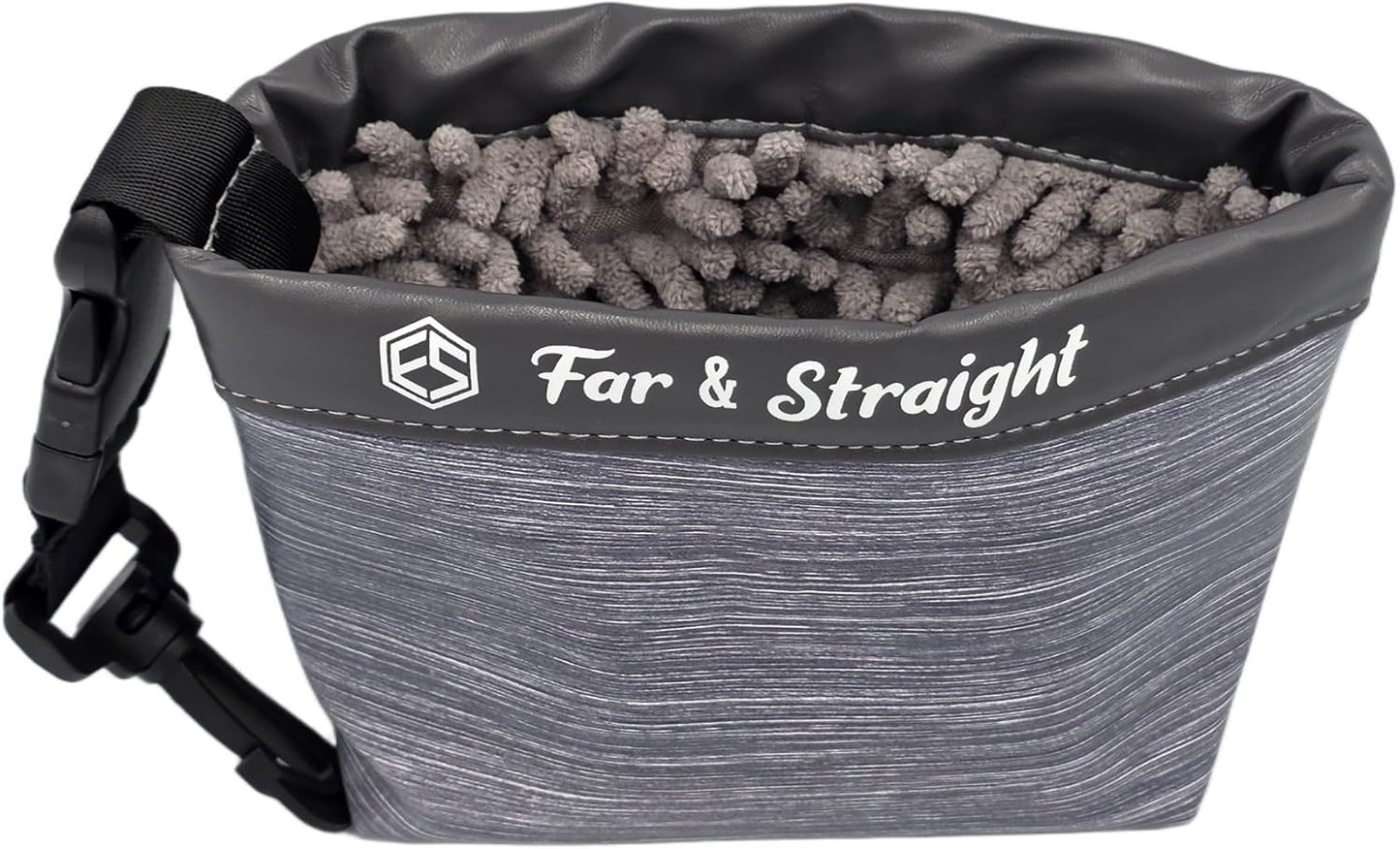 FAR&STRAIGHT Golf Club & Ball Cleaning Pouch – Soft Microfiber Interior for Gentle Cleaning – Clip-On, Washable Bag