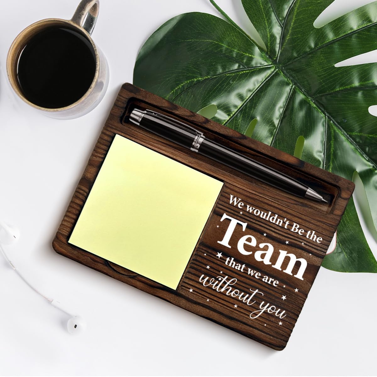 Boss Gifts for Women Men, Team Gifts for Boss Leader Manager Coworkers, We Wouldn't Be The Team That We are Without You Sticky Note Holder Office Cubicle Decor