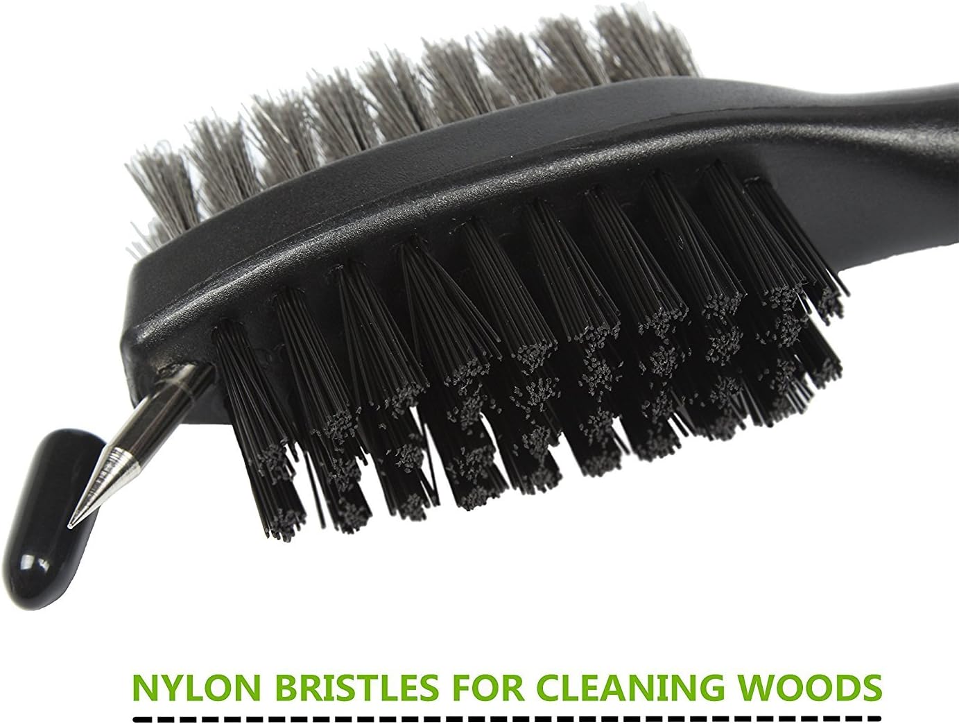 Yoport® Golf Club Brush and Club Groove Cleaner 2 Ft Retractable Zip-line Aluminum Carabiner, Lightweight and Stylish, Ergonomic Design, Easily Attaches to Golf Bag