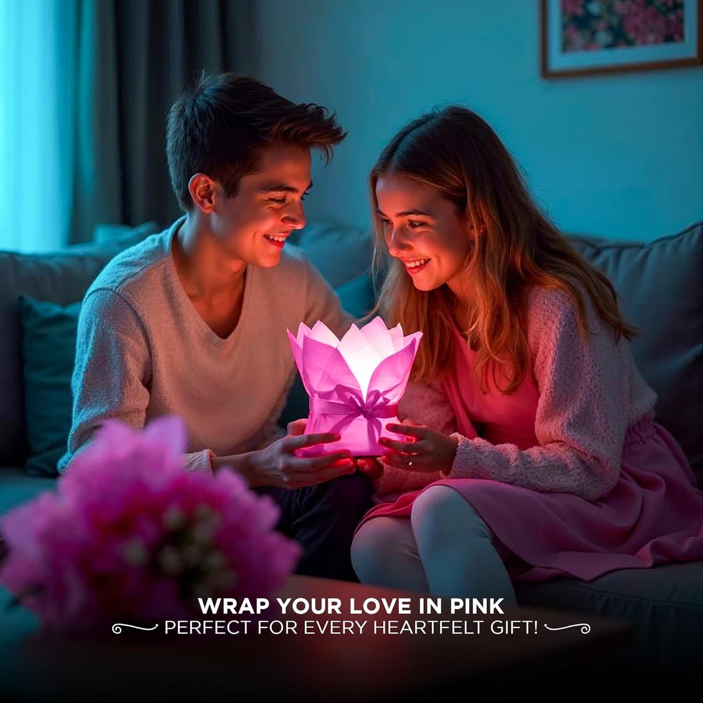 SANZIX 150 Sheets Pink Tissue Paper for Gift Bags Bulk 14"x20"- Hot Pink Tissue Paper Bulk for Gift Wrap, Christmas Gifts, Birthday, Valentine’s Day, Bridal & Baby Shower, Holiday & Xmas Decorations