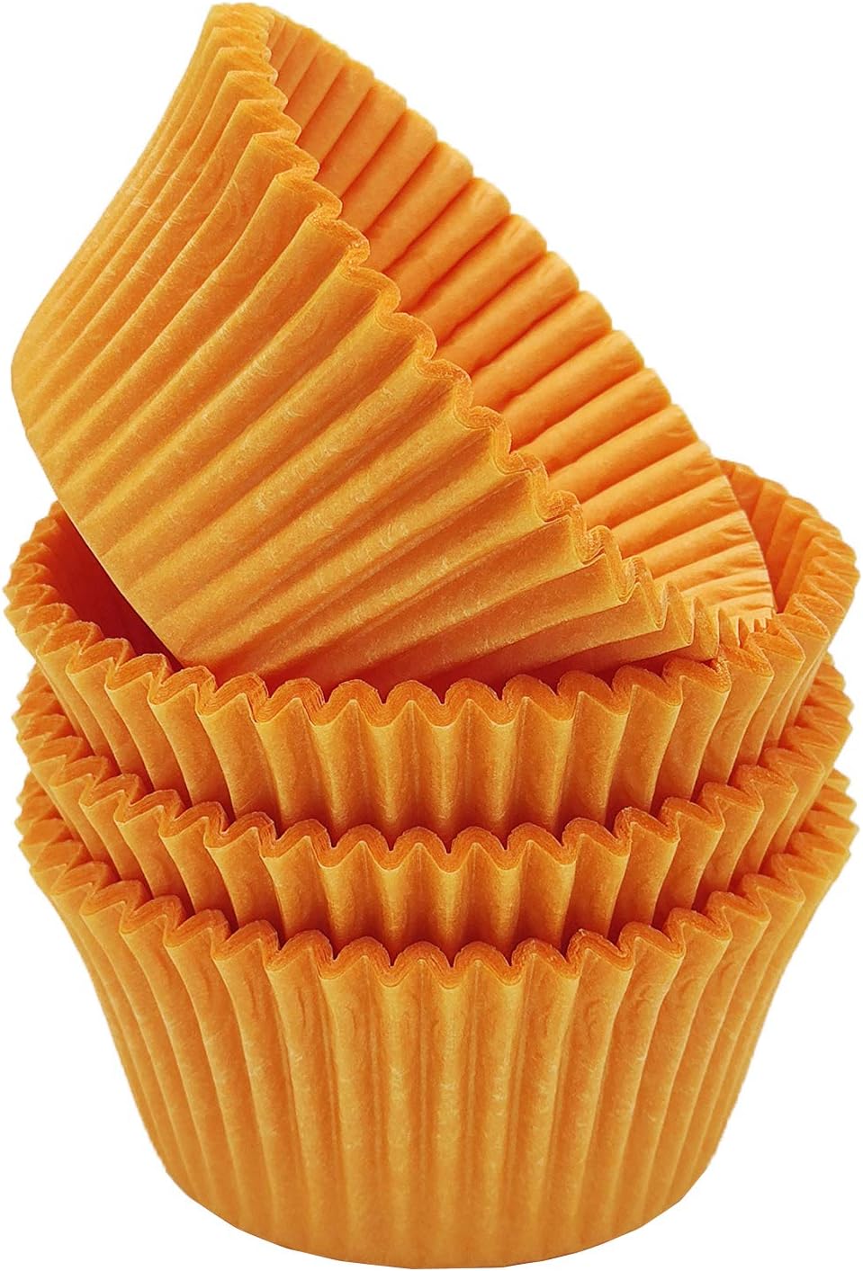 Premium Orange Greaseproof Cupcake Liners Muffin Paper Baking Cups Standard Size, 100-Count