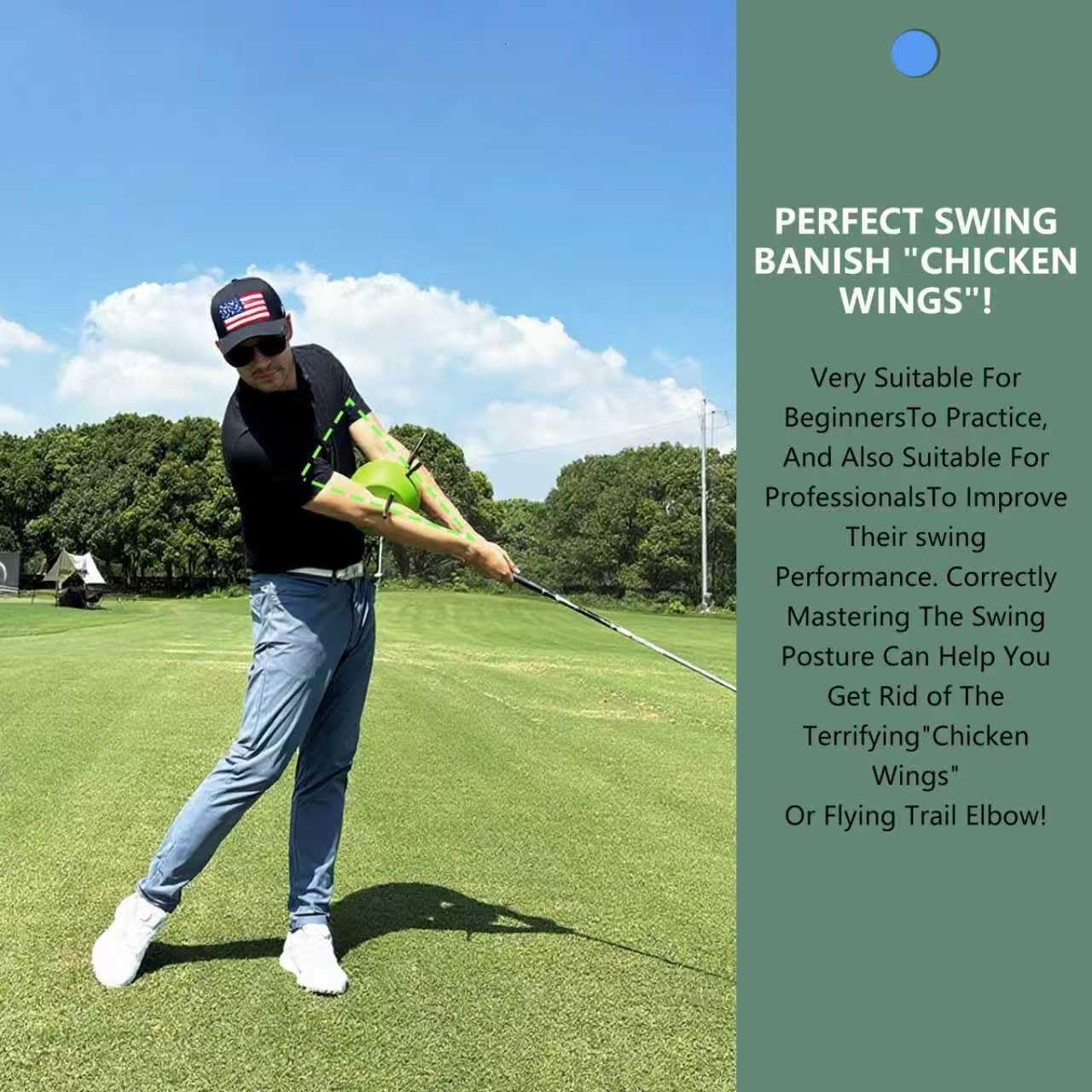 The Connector Golf Training aid, Golf Swing Trainer, Golf Training aid Posture Correction Practice, Golf Swing Training aid Improving Arm-Body Coordination, Golf Swing aid
