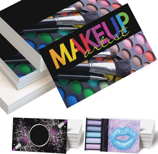 Custom Business Cards 100PCS Double-sided Printing Business Cards Customize with Your Logo Personalized 3.5"x 2" Cards for Business - Make Up