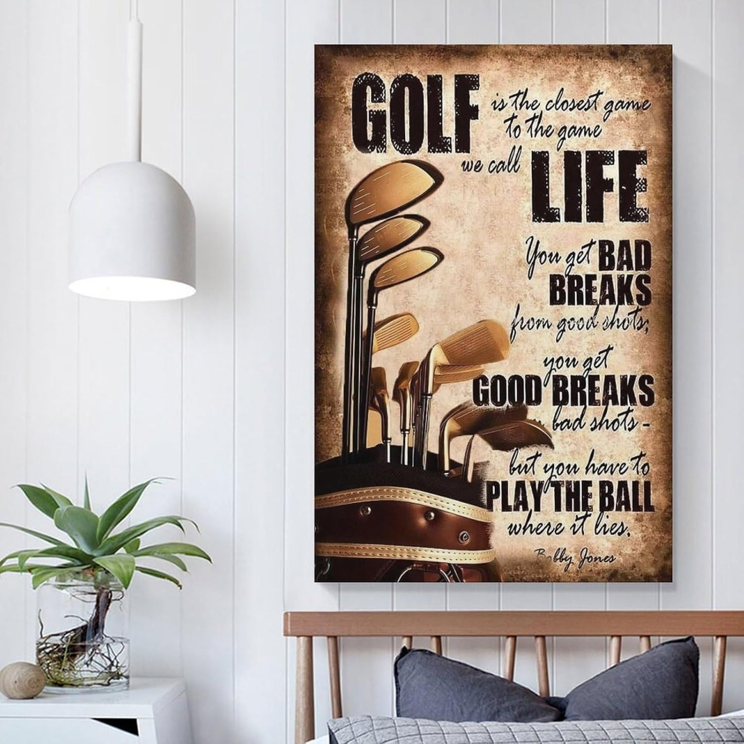 Golfing Classic Vintage Golf Life Art Posters, Sport Lovers Gifts, Canvas Painting And Wall Art Pictures Are Used For Room Aesthetics And Decoration 16x24inch(40x60cm)