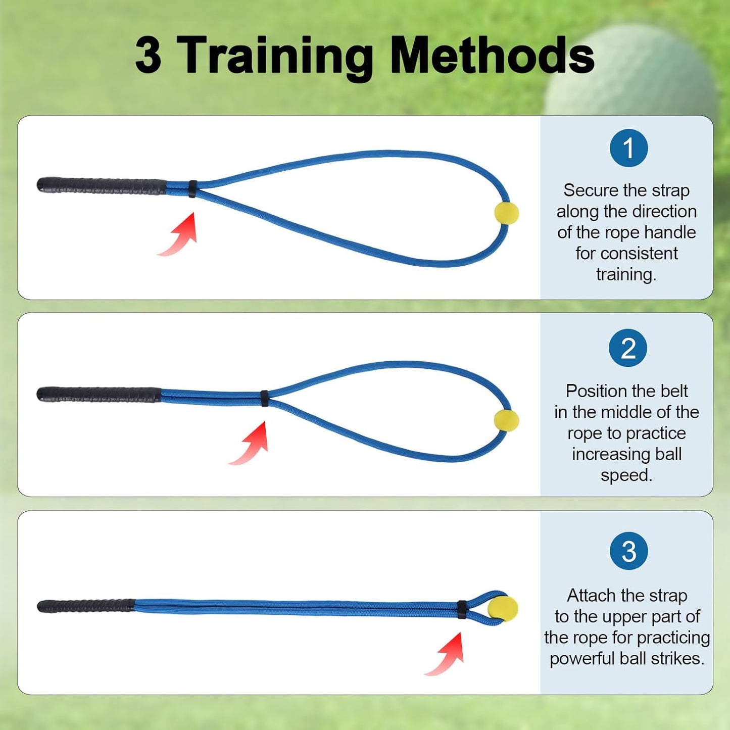 Golf Swing Rope, Golf Swing Rope Trainer, Golf Swing Tempo Trainer, Golf Multi Purpose Training Rope Suitable for Strength and Rhythm Control(Blue)