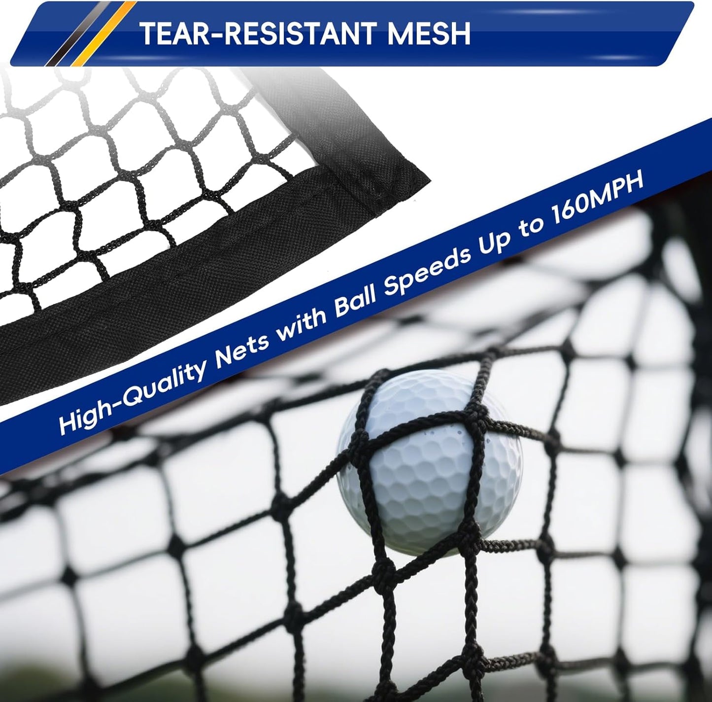 GCCSJ Golf Net, Practice Net,10 x 7ft Heavy Duty Golf Practice Net with Chipping Practice Net, Training Net for Backyard Driving Chipping Indoor Outdoor Training