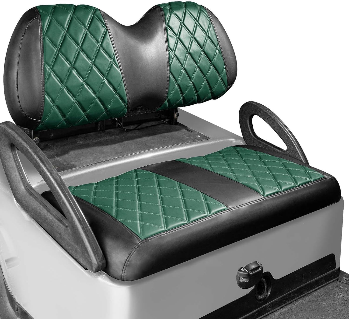 NOKINS Golf Cart Diamond Seat Covers Kit, Fit for Club Car Precedent OEM Standard Front Seat Cushion, Golf Cart Vinyl Seat Cover, No Nails Required