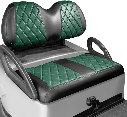 NOKINS Golf Cart Diamond Seat Covers Kit, Fit for Club Car Precedent OEM Standard Front Seat Cushion, Golf Cart Vinyl Seat Cover, No Nails Required