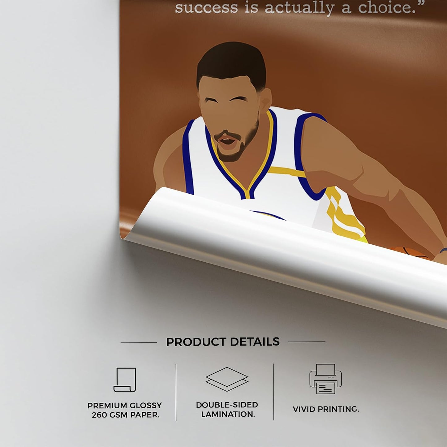 LOLUIS Motivational Basketball Superstar Hand-Drawn Artwork Sport Quote Wall Art Decorations (Unframed 16"x20", Basketball Player 7)