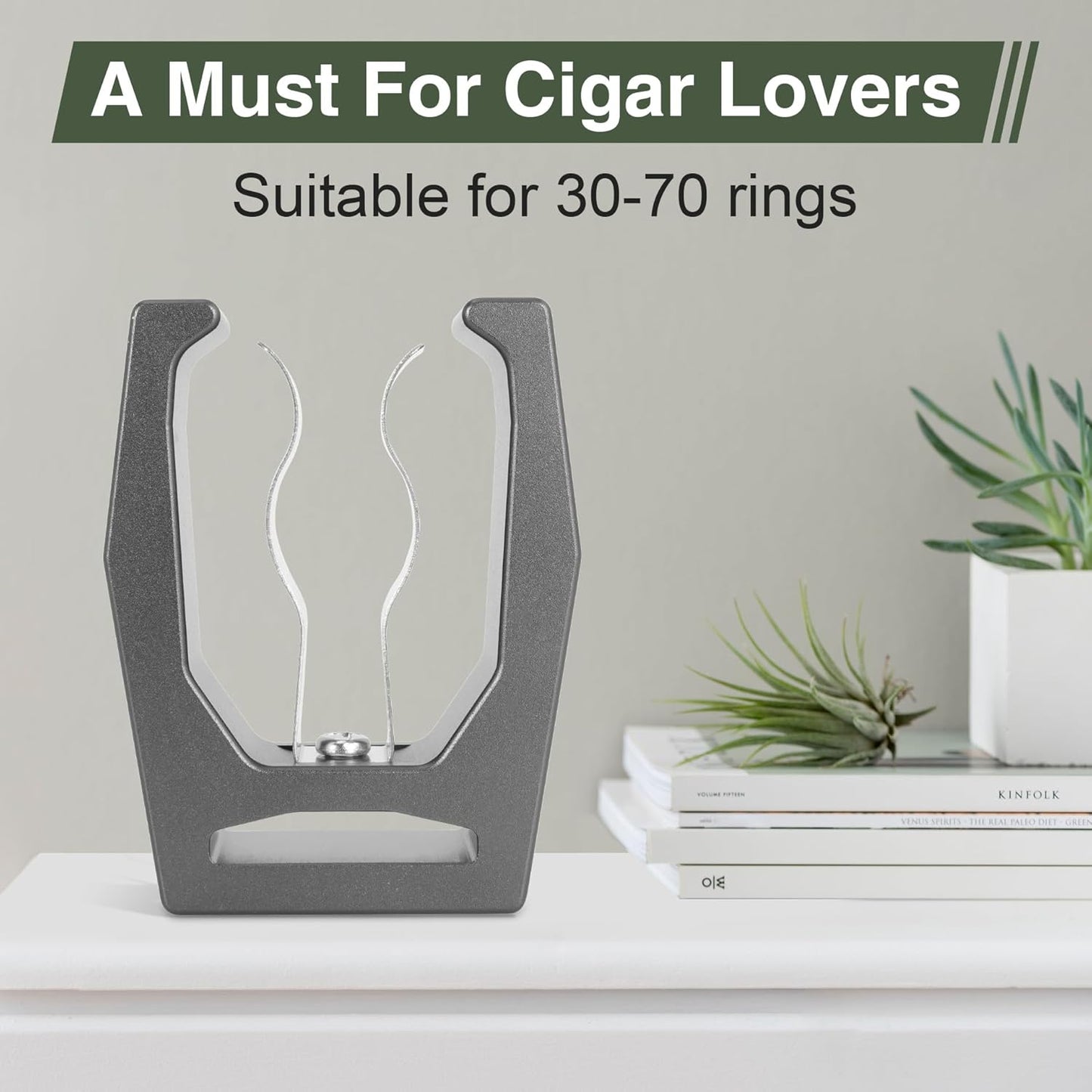 JIAYAN Magnetic Holder for Golf Cart Aluminum Alloy & Stainless Steel Clip Equip with Loop Strap Fit for Golfing, Fishing, Grilling, Camping Golf Accessory for Golf Lovers (Gray)