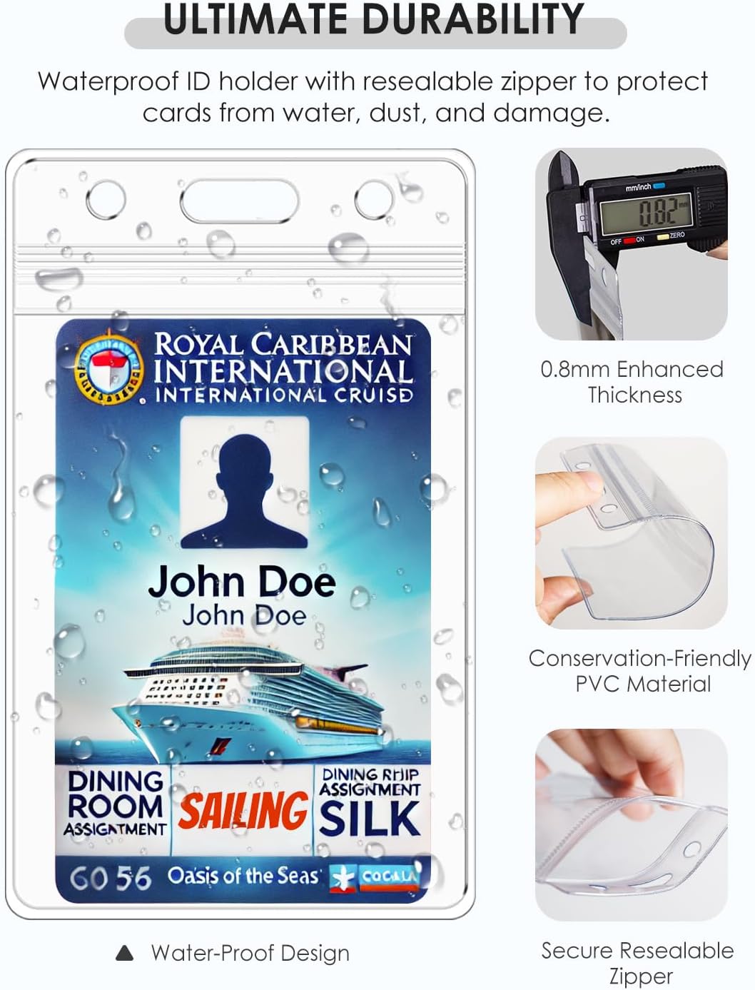 5 Pack Cruise Lanyards with Ocean Creature Design, Cruise Ship Lanyards with Waterproof ID Badge Holders for All Cruise Lines 2025, Mix