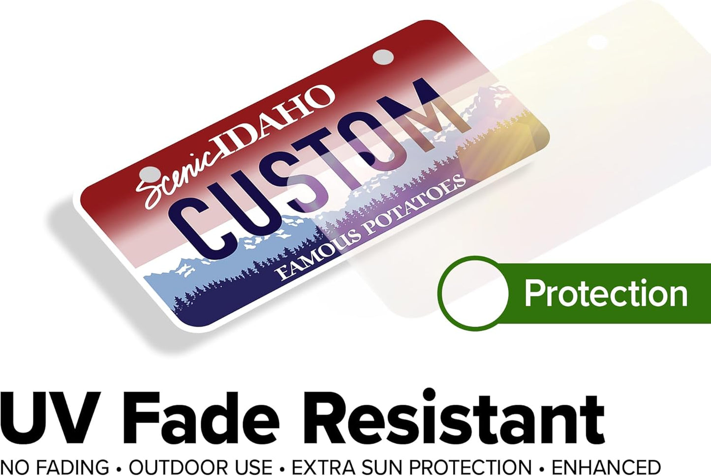 Mini License Plates, Personalized License Plates, Custom for Car, Bikes, ATV, Kids Car, Golf Cart, Jeep, 2x4 Inch, Rust-Free Fade Resistant Aluminum, USA Made by My Sign Center (Idaho)