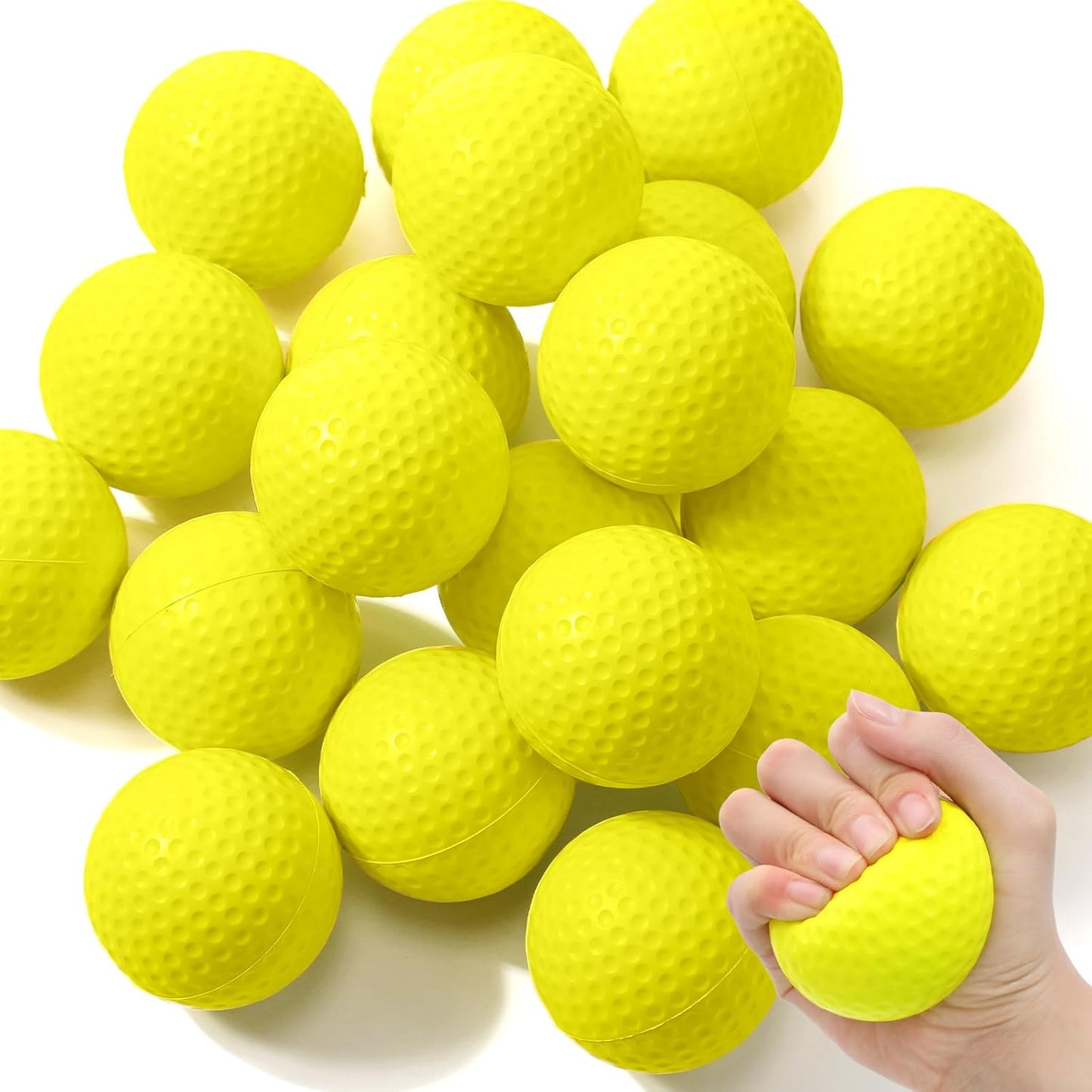Libima 20 Pcs Mini Golf Stress Ball Bulk 2.5 Inch Foam Practice Balls Stress Relief Sports Ball with Storage Bag for Golf Birthday Party Favors Carnival Reward Gift
