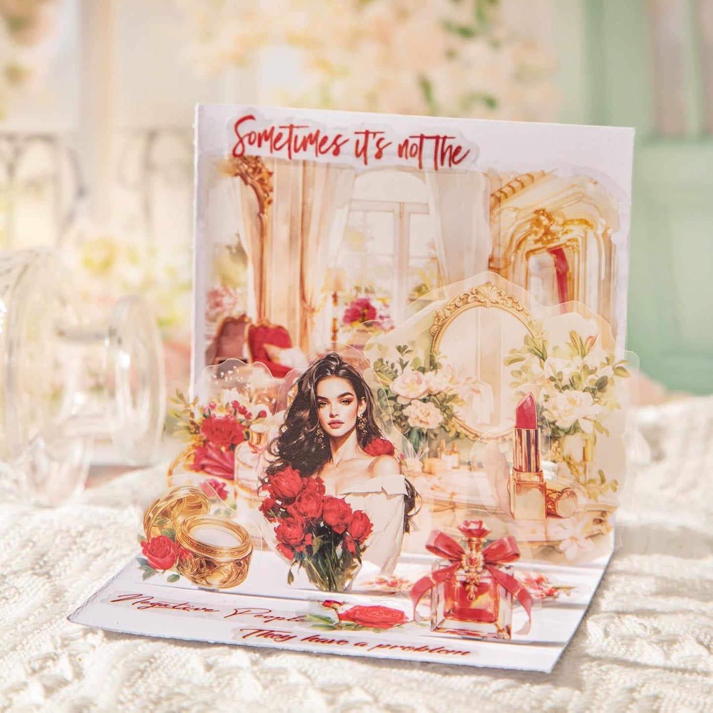 Cozy Home PET Stickers Set, 120PCS Vintage Girl and Room Aesthetic Stickers for Journaling, Scrapbooking, Planners and DIY Crafts