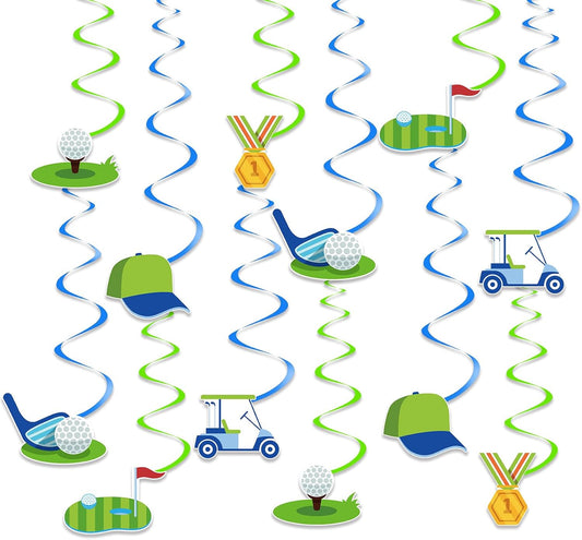 Kaluofan 24PCS Golf Birthday Decorations, Golf Themed Party Decorations for Sports Themed Game Day Birthday Party Favor Supplies