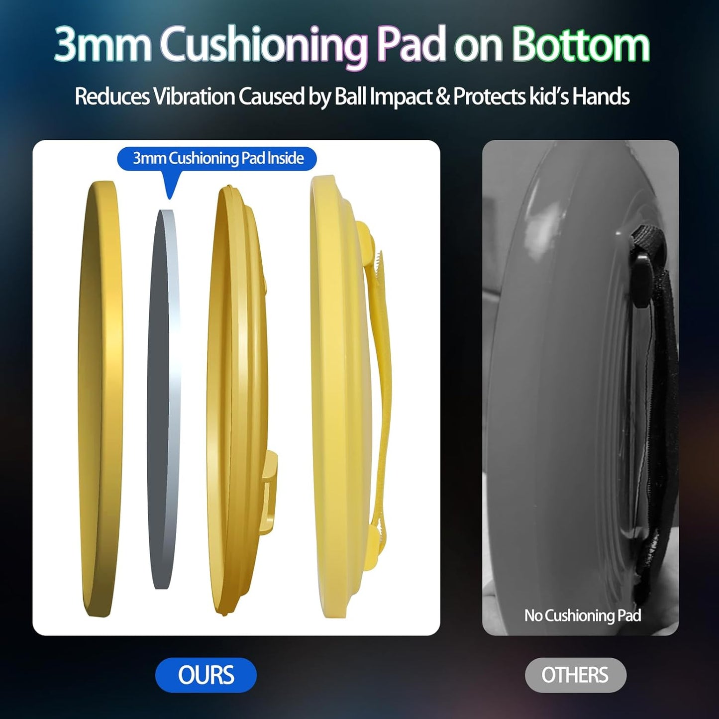 LED Toss and Catch Ball Set, Glow-in-The-Dark & Daytime Play with Rechargeable Multi-Color Flashing Light-Up Balls, Indoor & Outdoor Toy for Kids, Toddlers & Adults Fun, 2 Paddles & 2 Balls