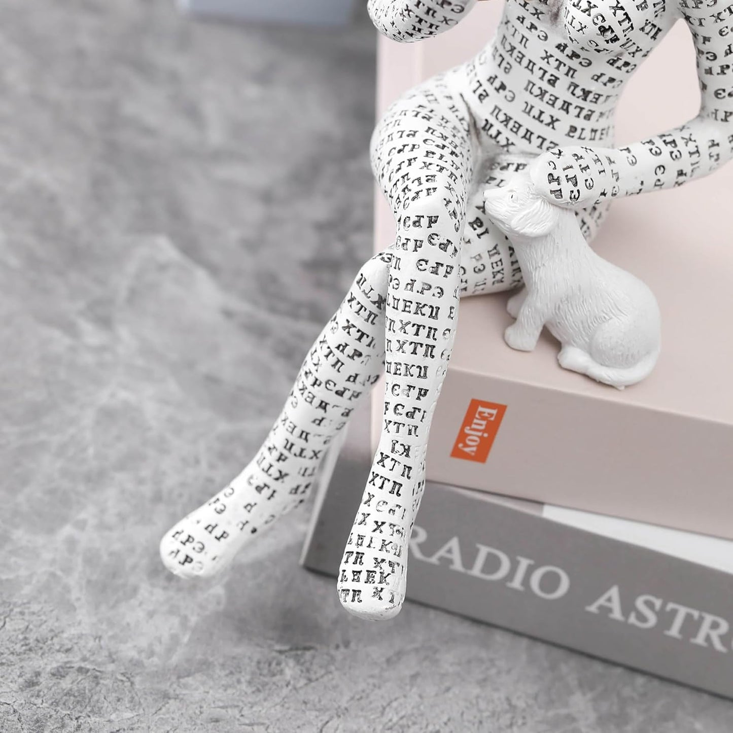 GRAPMKTG Home Decor Pulp Reading Women Thinker Statue Aesthetic Sculpture Room Decor Modern Abstract Decoration on Shelf Table Desk for Living Room Office Bedroom I