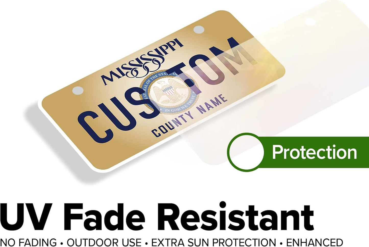 Mini License Plates, Personalized License Plates, Custom for Car, Bikes, ATV, Kids Car, Golf Cart, Jeep, 2x4 Inch, Rust-Free Fade Resistant Aluminum, USA Made by My Sign Center (Mississippi)