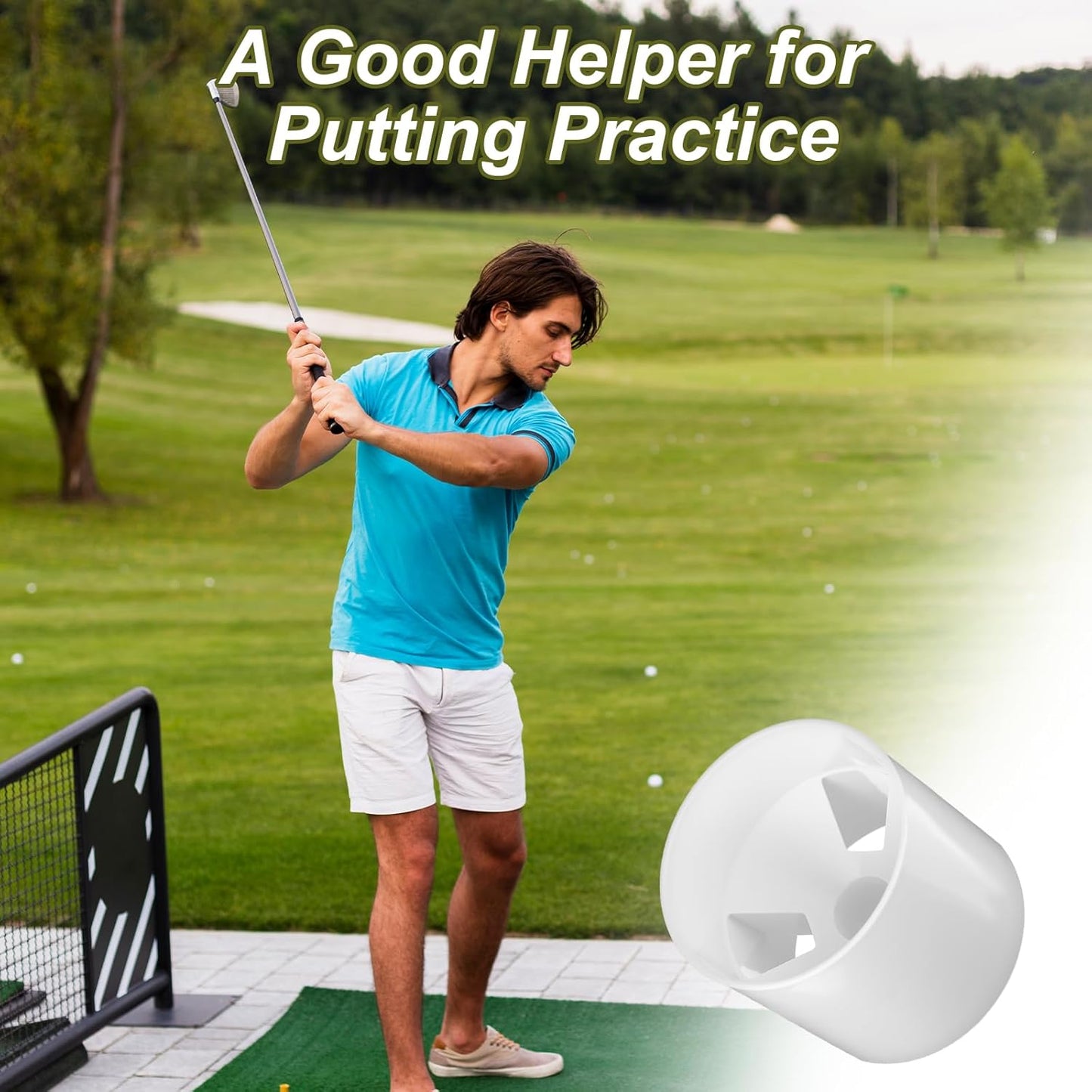 6 Pcs Golf Hole Cup,Accessories for Backyard Practice Putting Green, ABS Plastic Golf Putting Cup for Outdoor, Dimension 4" Depth, Diameter 4 1/4 inches