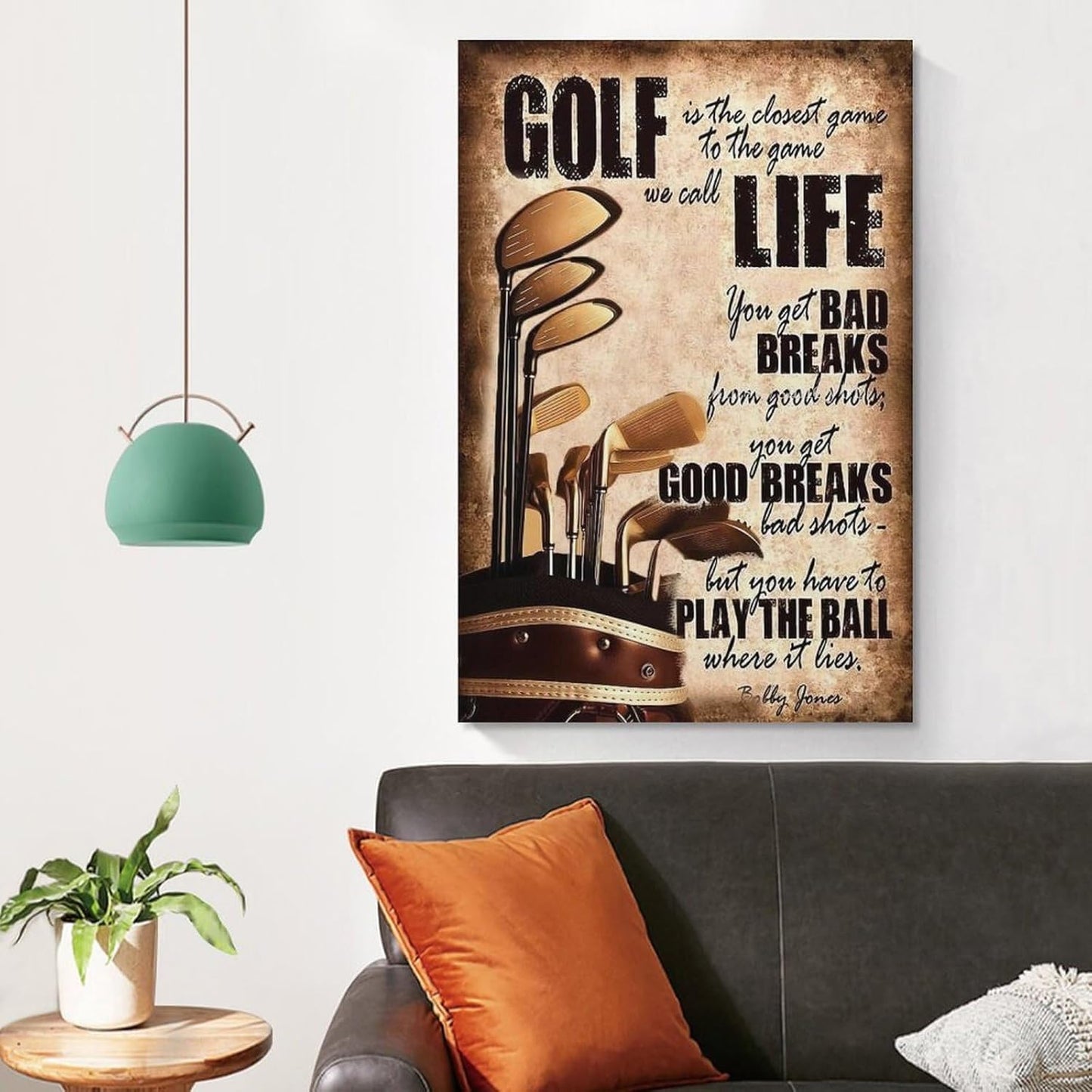 Golfing Classic Vintage Golf Life Art Posters, Sport Lovers Gifts, Canvas Painting And Wall Art Pictures Are Used For Room Aesthetics And Decoration 16x24inch(40x60cm)
