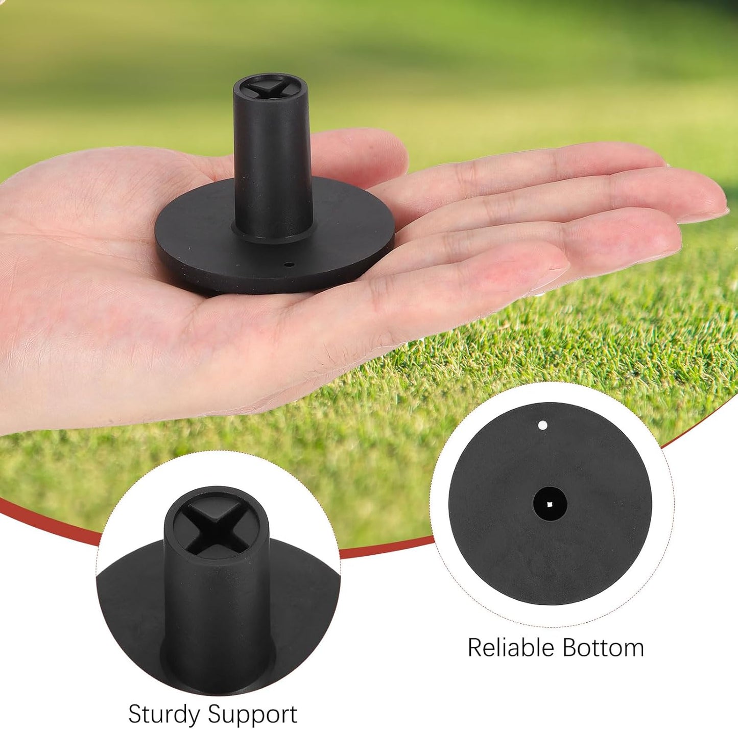 Rubber Golf Tees [] - Flexible Stable Ball Holder Use for Home & Outdoor & Indoor Tall Training Driving Range - [] Hitting Mats