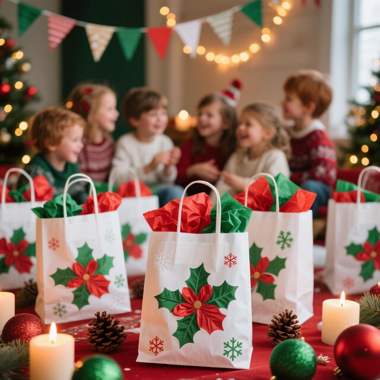 VGOODALL 450 Sheets Christmas Tissue Paper for Gift Bags, 11.5×8 Inch Art Tissue Paper Bulk for Crafts DIY Home Decoration