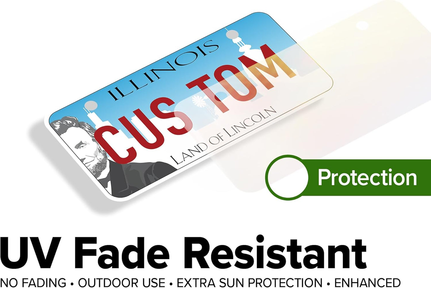 Mini License Plates, Personalized License Plates, Custom for Car, Bikes, ATV, Kids Car, Golf Cart, Jeep, 2x4 Inch, Rust-Free Fade Resistant Aluminum, USA Made by My Sign Center (Illinois)