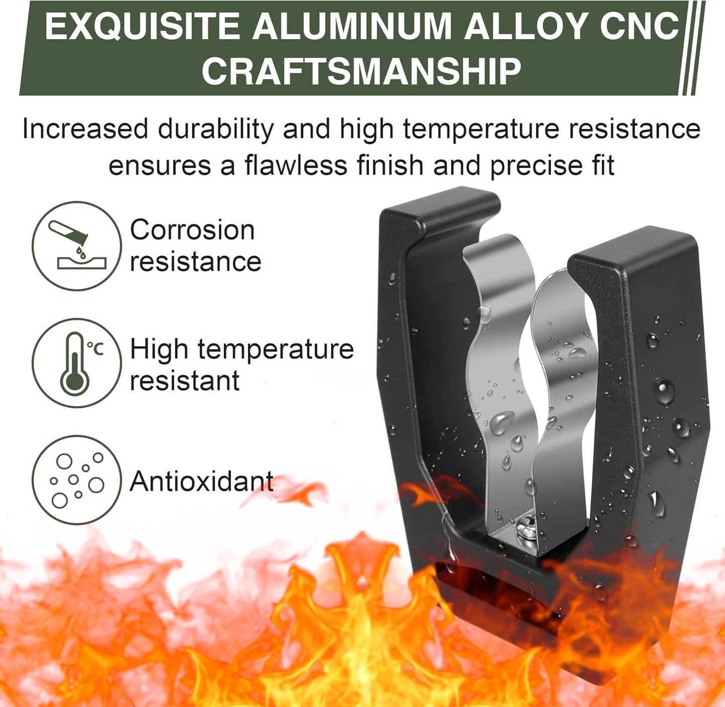 JIAYAN Magnetic Holder for Golf Cart Aluminum Alloy & Stainless Steel Clip Equip with Loop Strap Fit for Golfing, Fishing, Grilling, Camping Golf Accessory for Golf Lovers(Black)