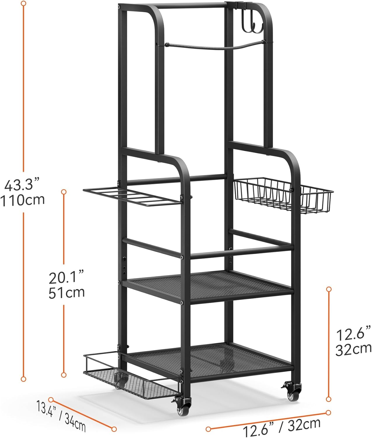 niffgaff Golf Bag Organizer Golfing Storage Stand for Garage Golf Bags Golfing Rack with Wheels Black