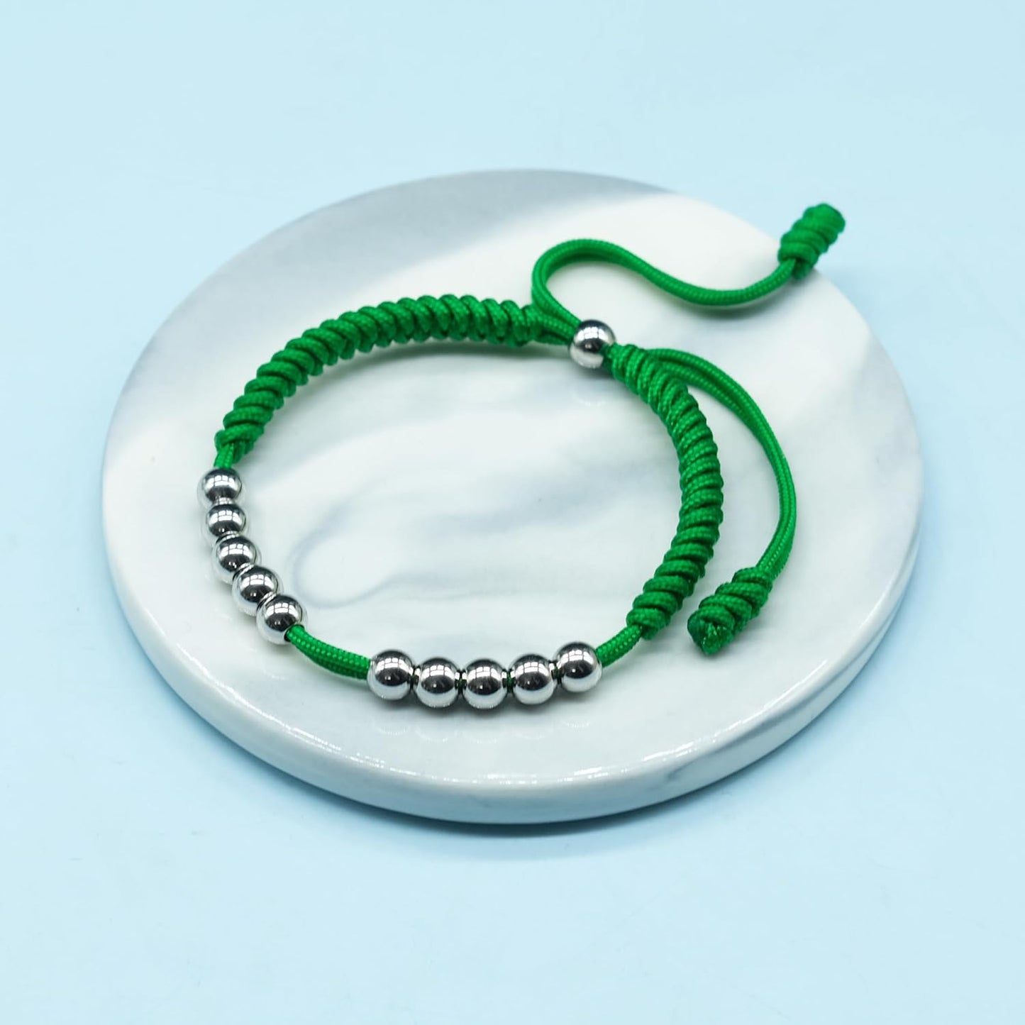 LAMIBEE Premium Golf Stainless Steel 10 Bead Score Counter Bracelet, Golf Stroke Count Bracelet, Resizable Easy Adjust Golf Round Scoring Tracker, Durable Stylish Golf Accessory