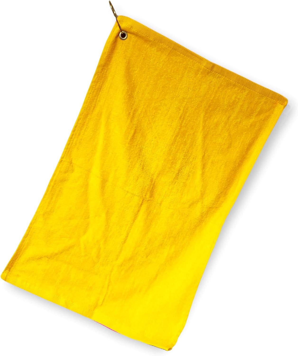 Cotton Golf Bag Towel with Clip (Gold)