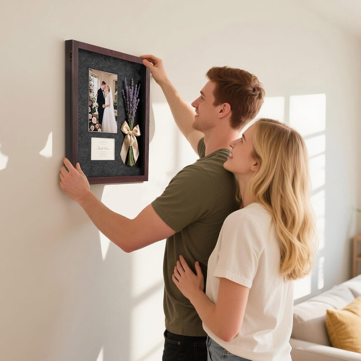 13X17 Large Jersey Frame Display Case, Shadow Box Frame with Slot for Graduation/Pet/Medal/Coin/Wedding Keepsakes, Anniversary/Birthday/Bridal Shower/Engagement/Wedding Registry/House Warming Gifts