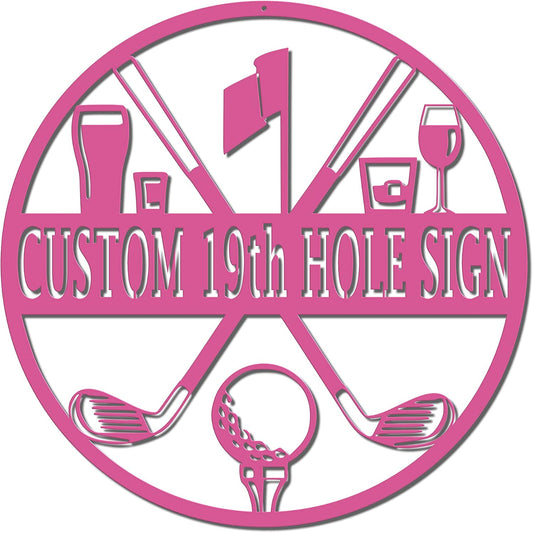 19th Hole Custom Golf Sign