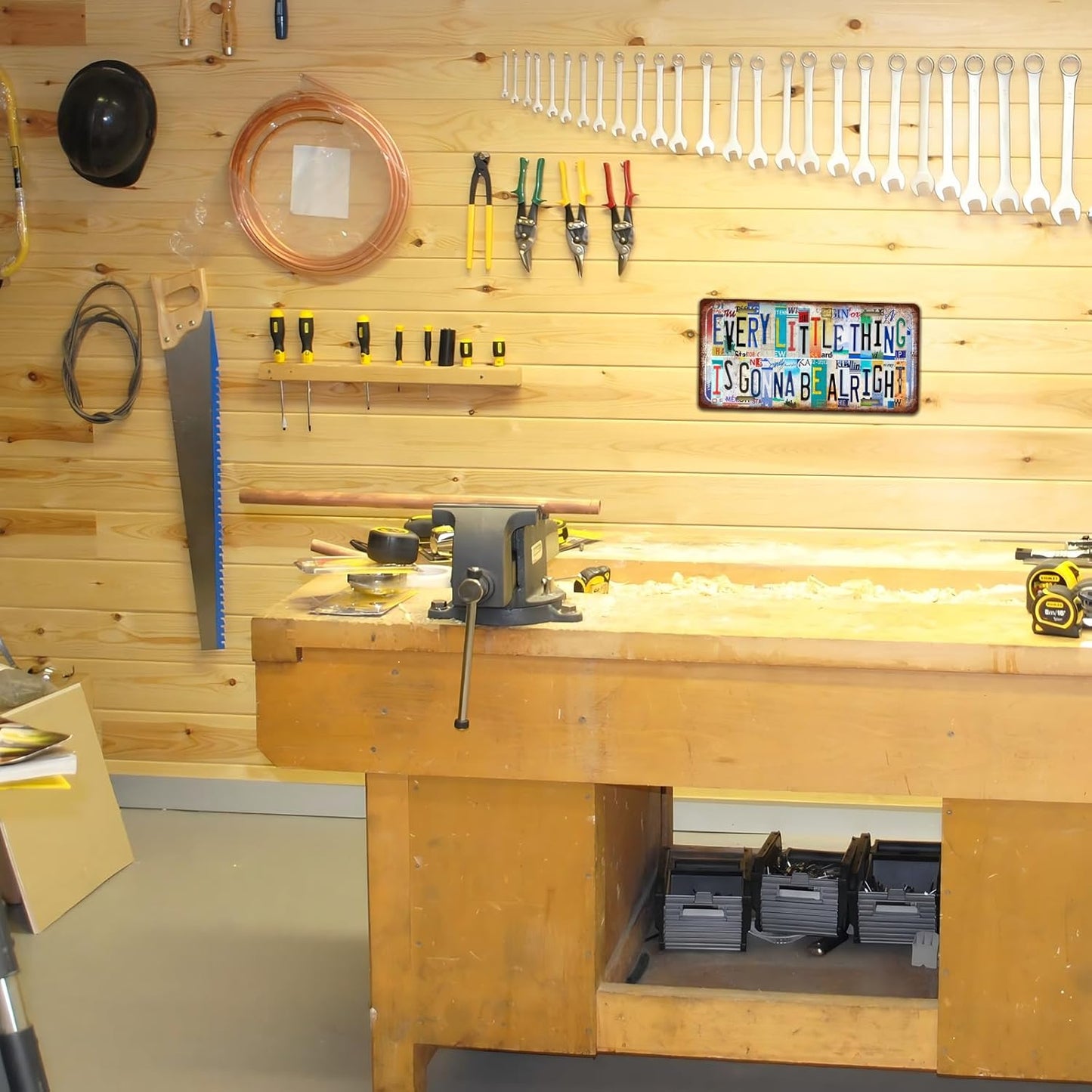 Vintage Camper License Plate Wall Decor Love Is Staying Together After Parking The Camper Metal Tin Sign 12 x 6 Inches