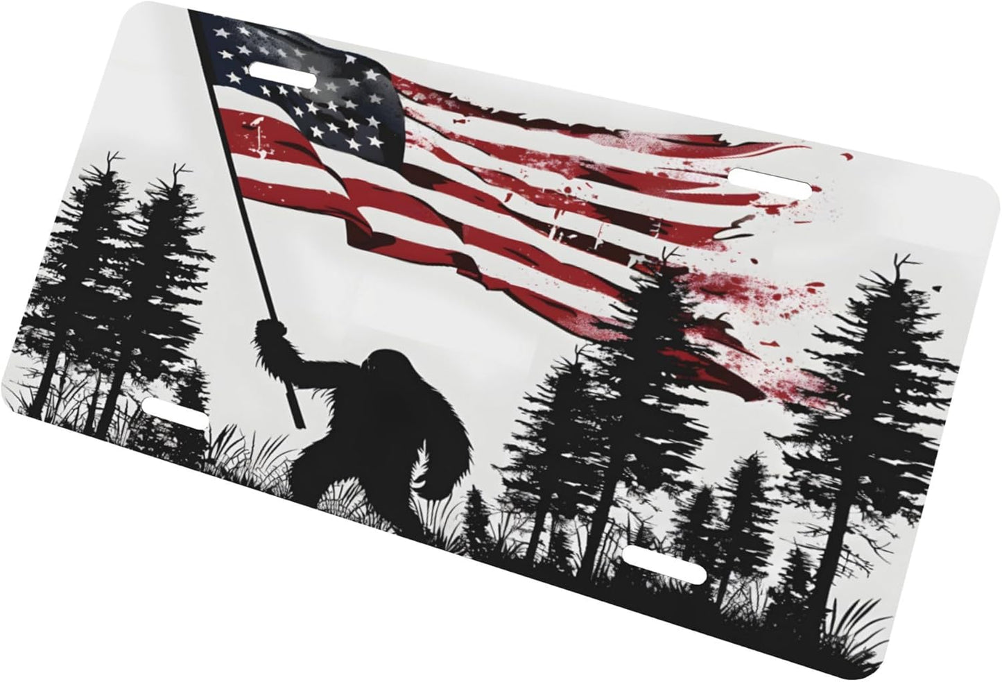 Custom License Plate Personalized Bigfoot American Funny Aluminum Front License Plates Decorative Rust-Free Metal Car Plate Covers for Women Men Car Tag Accessories fit Truck SUV Rv 12 X 6 in