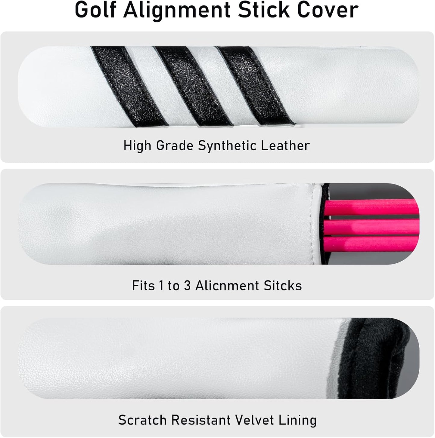 Golf Club Head Covers - 4pcs or 1pc Golf Accessories Club Covers Set for Woods and Driver Fairway Hybrids with Interchangeable Tags