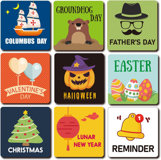 42Pcs Holiday Magnets for Magnetic Calendar, Holiday Refrigerator Magnets for Calendar Whiteboard, Dry Erase Boards, Calendar Magnets Accessories for Home Classroom Office