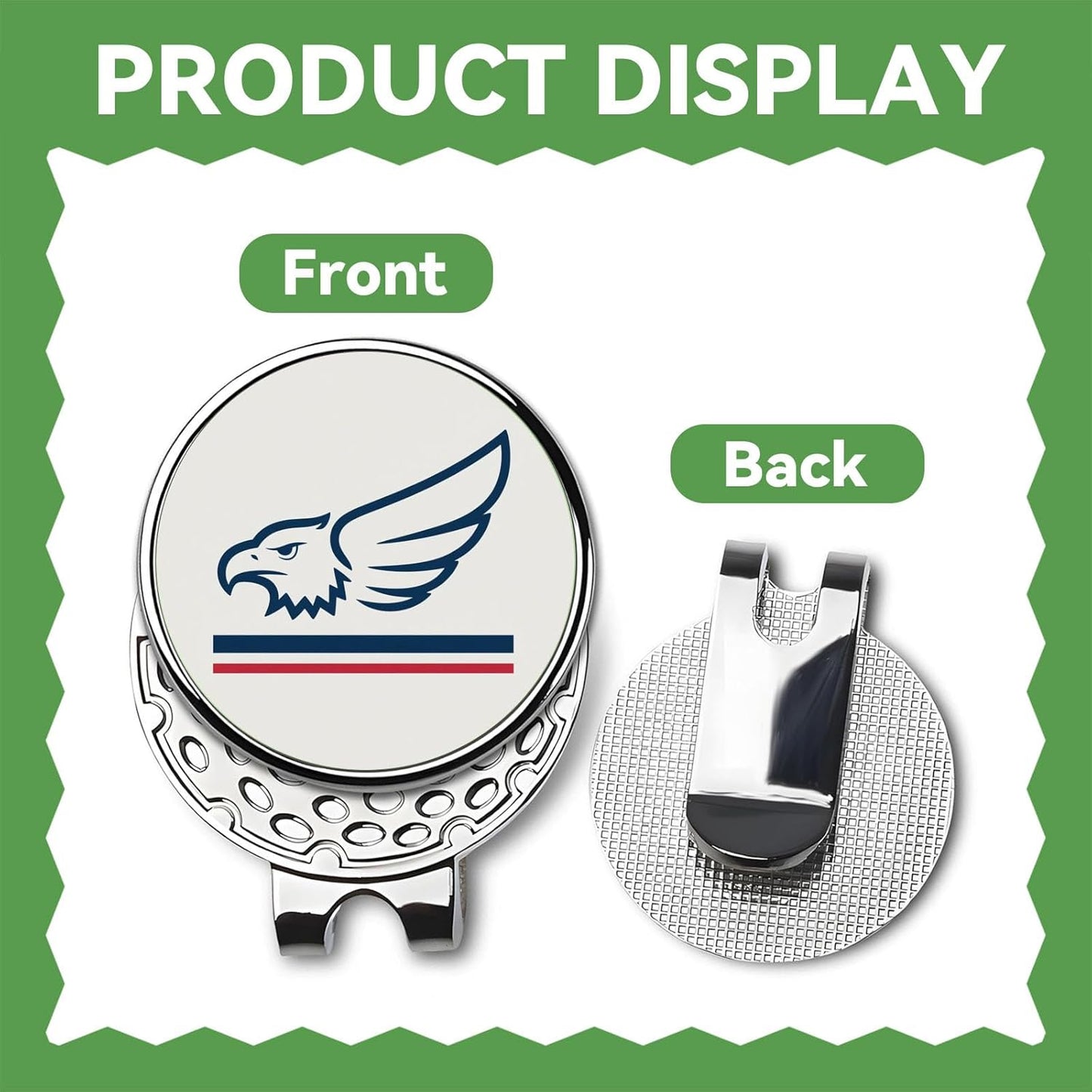 Custom Ball Marker Hat Clip, Personalized 1" Golf Ball Marker Hat Clip, Golf Ball Marker with Your Personalized Photo/Logo/Text,Ideal Golf Gift for Men Women