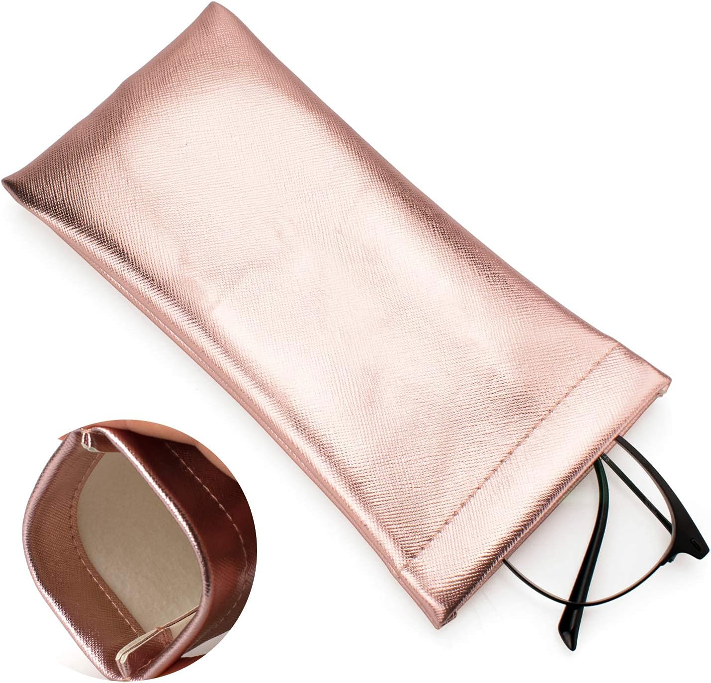 Vemiss Hard Shell Eyeglasses Cases, Linen Fabrics Protector Sunglasses Case, Large Glasses Case