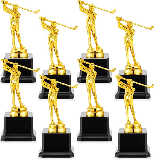 Tandefio Golf Trophy 6.7 x 3 Inch Gold Golfer Award Trophy Bulk Plastic Golfing Trophy Cup for Adults Reward Party Prop Golf Tournaments Competitions