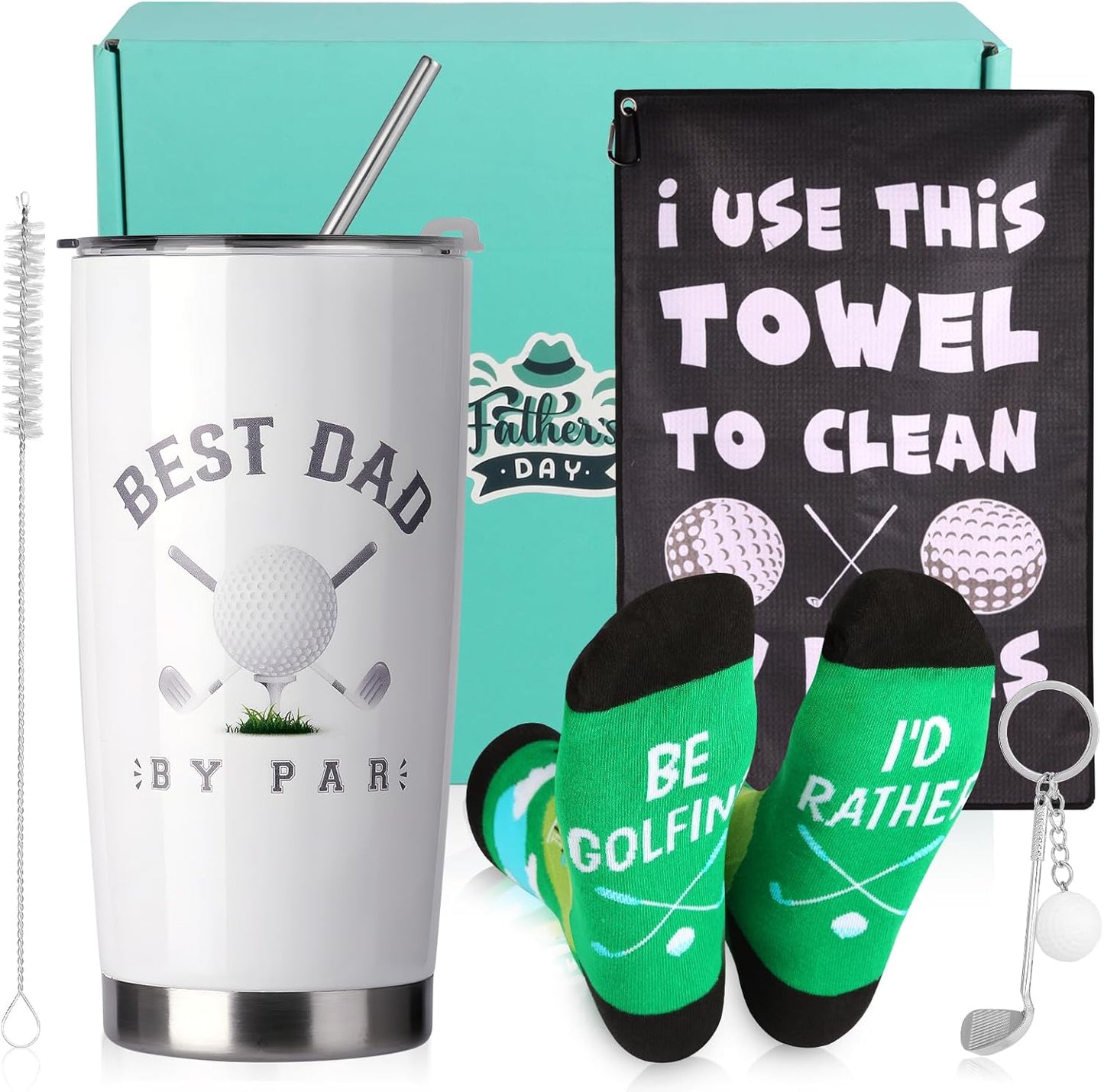 Golf Gifts for Men, Fathers Day Golf Gifts, Golfing Gifts Basket for Golfer Lovers,Funny Golfer Gift for Him Dad Uncle, Husband Boyfriend, 20 Oz Golfing Cup Tumbler