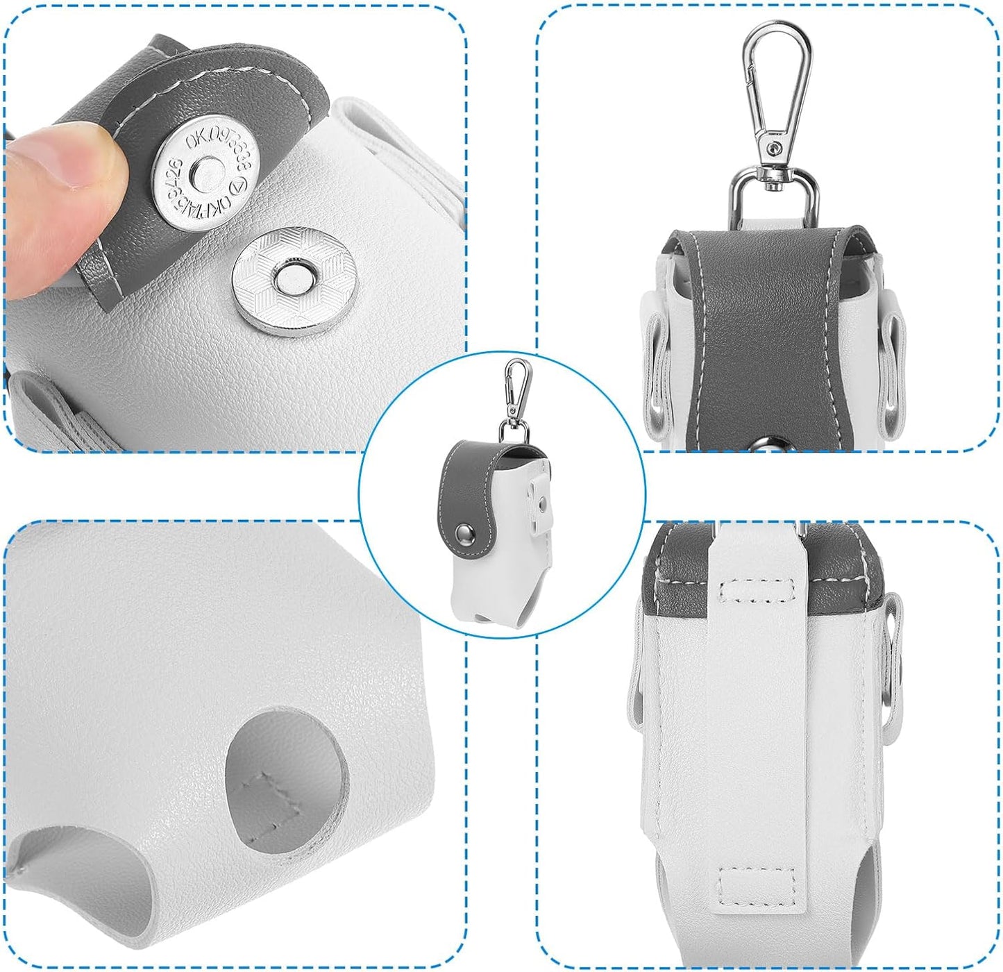 PATIKIL Golf Ball Waist Bag, Golf Ball Carry Pouch with Tee Holder, Buckle, Clip for Women Men Belt Golf Storage